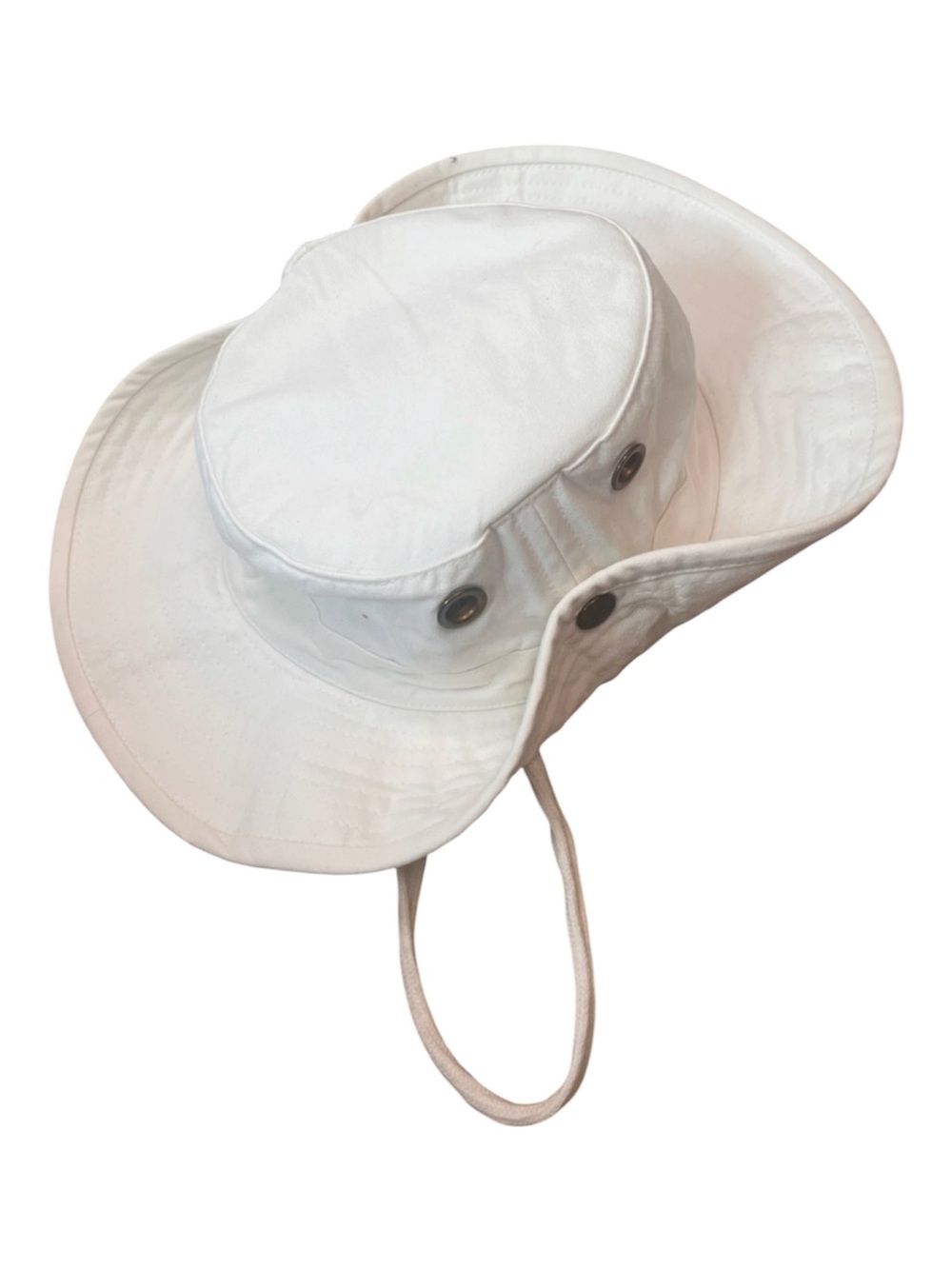 Tilley Hat Boonie Fitted Mens 7 1/8 White Cotton Wide Brim Outdoor Travel